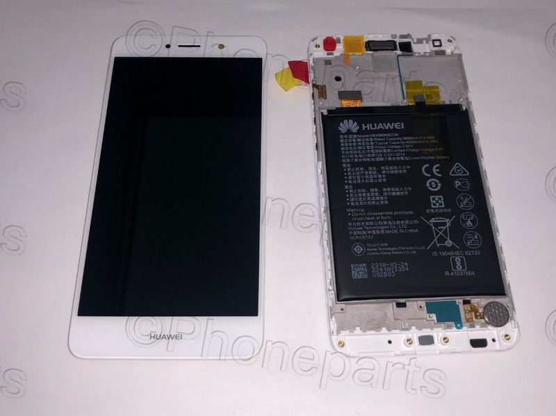 Pantalla Completa + Batería Huawei Y7, Y7 2017 Blanco con Marco