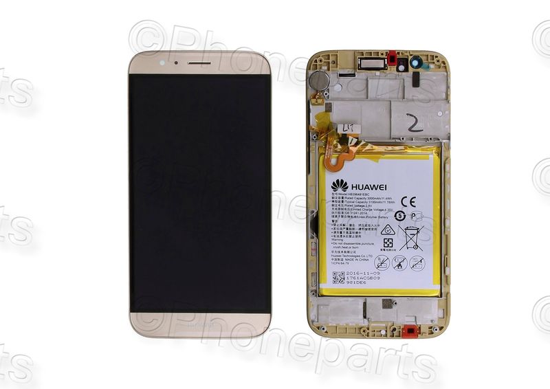 Pantalla Completa + Batería Huawei G8 Dorado con Marco