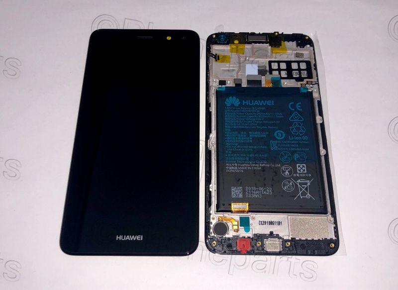 Pantalla Completa + Batería Huawei Y6 2017, Y5 2017 Negro con Marco