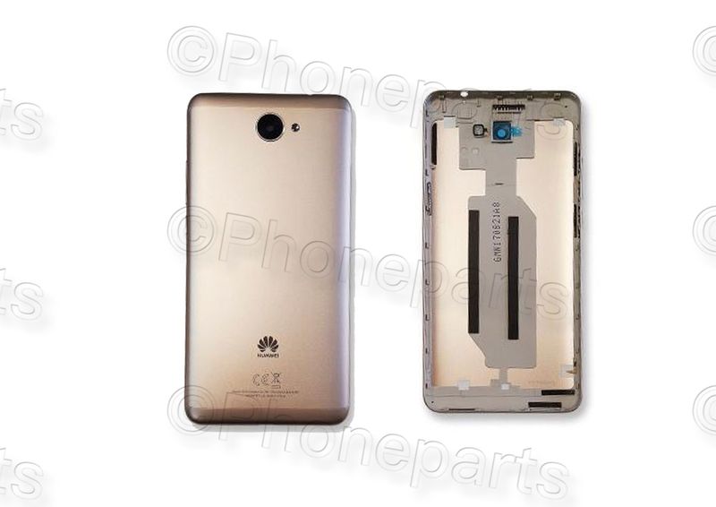 Carcasa Trasera Tapa Batería con Lente de Cámara y Flash Huawei Y7 TRT-L21 Dorado