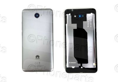 Carcasa Trasera Tapa Batería con Lente de Cámara y Flash Huawei Y7 TRT-L21 Gris