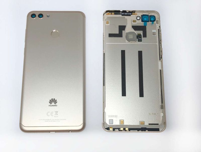 Carcasa Trasera Tapa Batería Huawei Y9 2018 (FLA-L21 FLA-LX2) con Lente de Cámara y Huella Dorado
