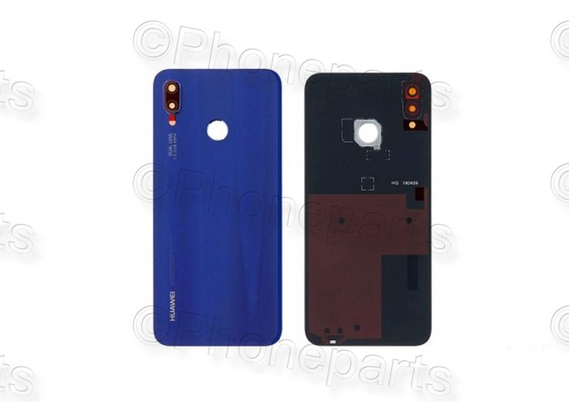 Tapa Batería Original Huawei P20 Lite / Nova 3E con Lente de Cámara Azul Sensor Huella Original (VNU)