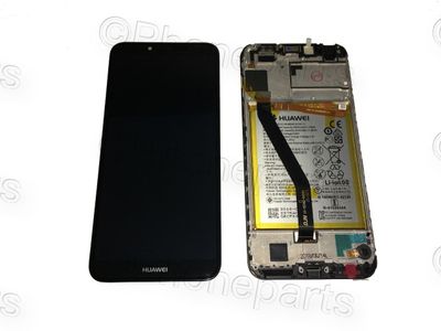 Pantalla Completa + Batería Huawei Y6 2018 Negro con Marco