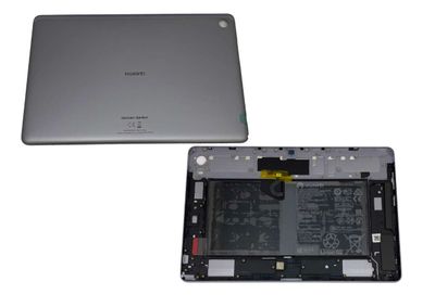 Carcasa Trasera Tapa Batería + Batería Huawei MediaPad M5 Lite (Harman / Kardon) Gris Oscuro (BAH2-L09)