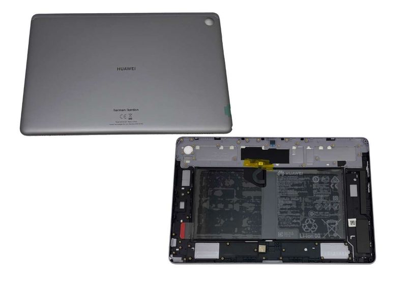 Carcasa Trasera Tapa Batería + Batería Huawei MediaPad M5 Lite (Harman / Kardon) Gris Oscuro (BAH2-L09)