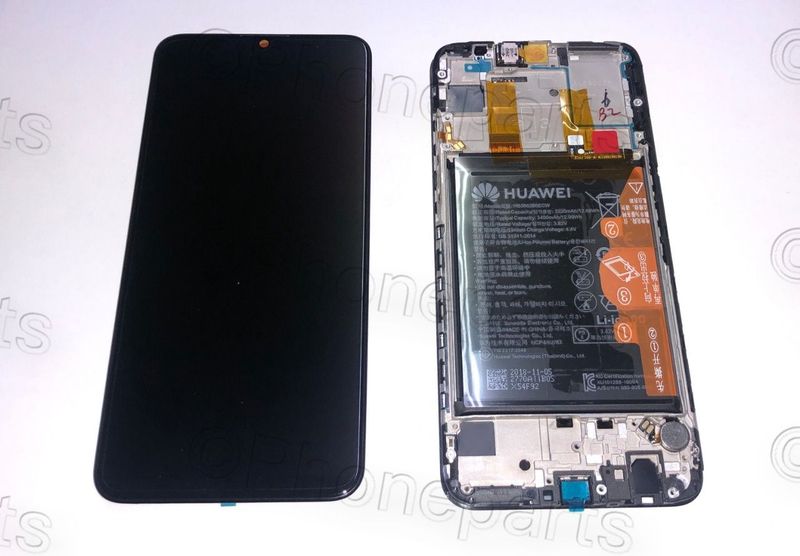 Pantalla Completa + Batería Huawei P Smart 2019 Negro Con Marco