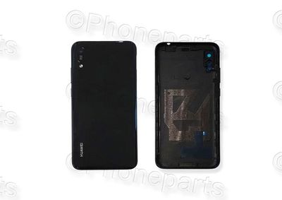 Carcasa TraseraTapa Batería con Lente de Cámara y Flex Huella Huawei Y6 2019 MRD-LX1F Negro