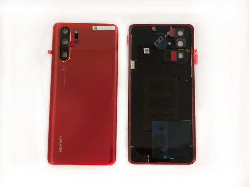 Carcasa Trasera Tapa Batería con Lente de Cámara y Flash Huawei P30 PRO VOG-L09 VOG-L29 Rojo Amber