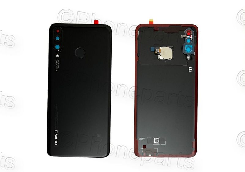 Tapa Batería Original Huawei P30 Lite con Lente de Cámara Flash y Flex Sensor Huella Negro IMPORTANTE: 48Mpx