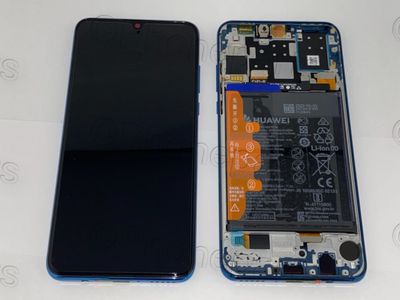Pantalla Completa + Batería Huawei P30 Lite Azul con Marco para Cámara trasera de 48MP