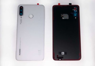 Tapa Batería Original Huawei P30 Lite con Lente de Cámara Flash y Flex Sensor Huella Blanco Perla IMPORTANTE: 48Mpx