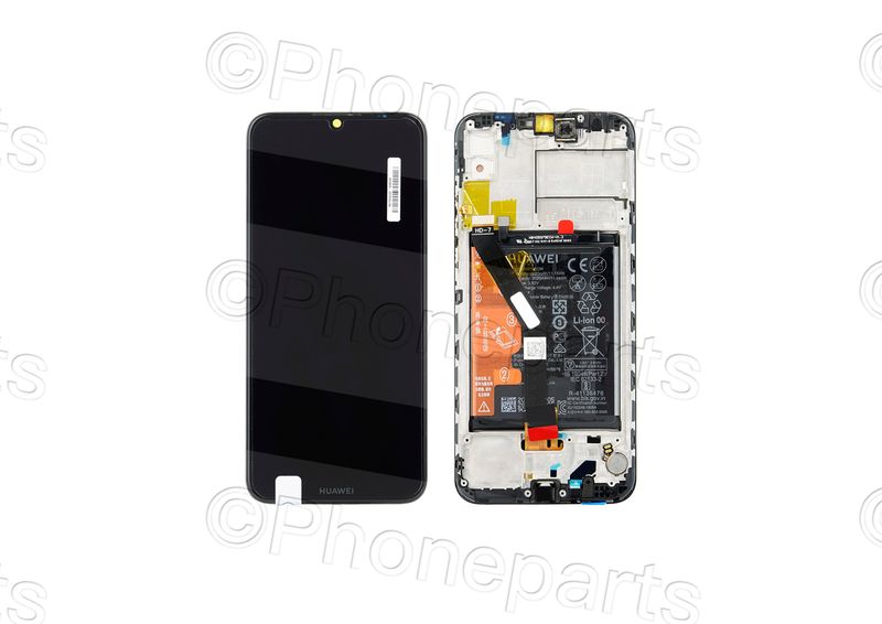 Pantalla Completa + Batería Huawei Y6s Negro con Marco