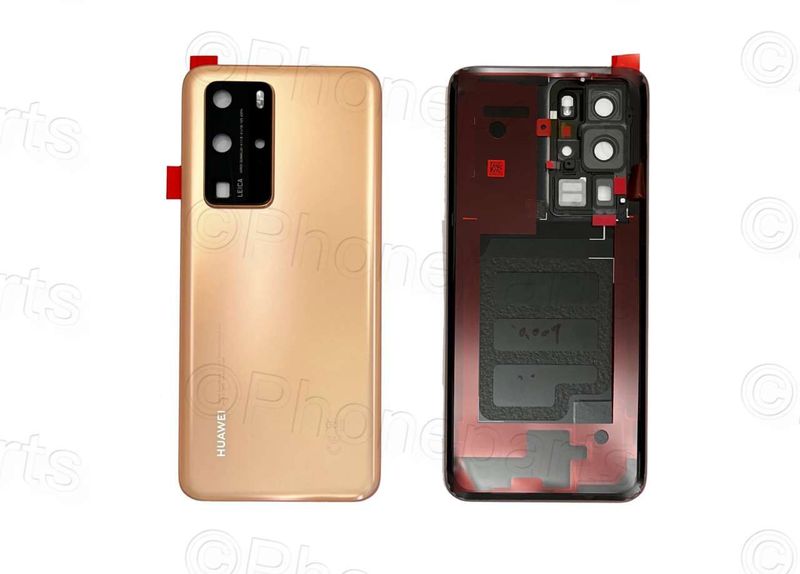Tapa Batería Huawei con lente de Cámara (ELS-NX9) P40 Pro Rosa Dorado