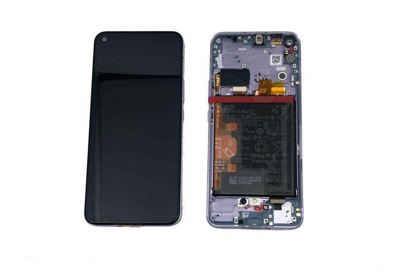 Pantalla Completa + Batería Honor30 Plata con Marco