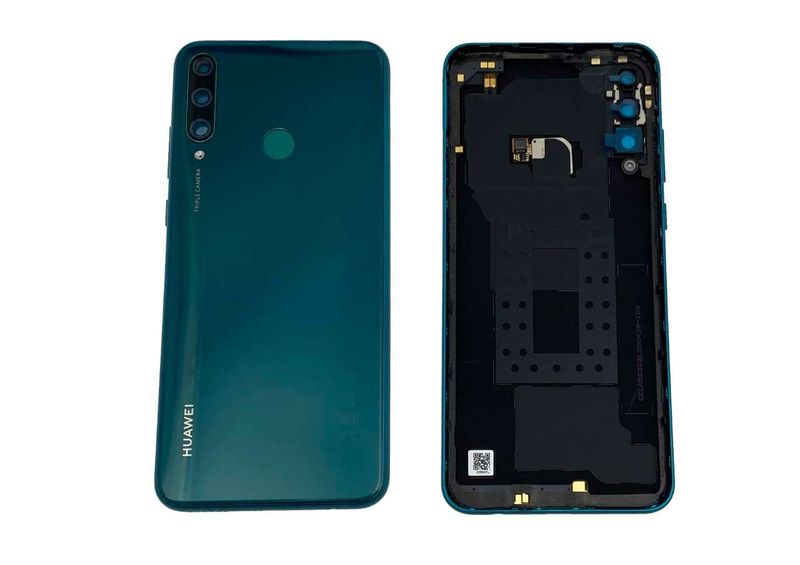 Carcasa Trasera Tapa Batería Huawei Y6p con Lente de Cámara y Huella MED-LX9N Verde Esmeralda