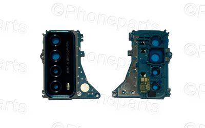 Blindaje Marco + Lente Camara Huawei Psmart 2021 Verde