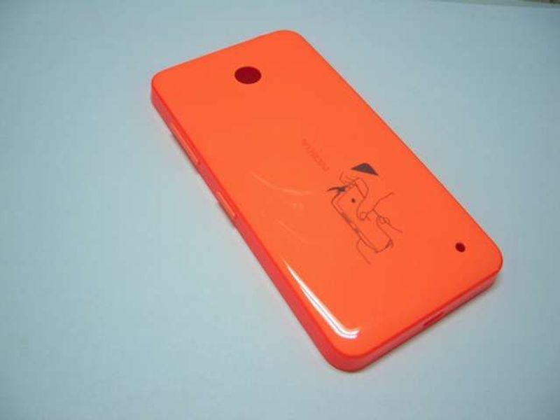 Carcasa Trasera Tapa Batería Nokia Lumia 630 635 Naranja Brillo