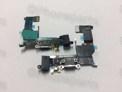Cable Flex Conector Carga Apple IPhone 5SE Negro + Micro Conector Accesorios