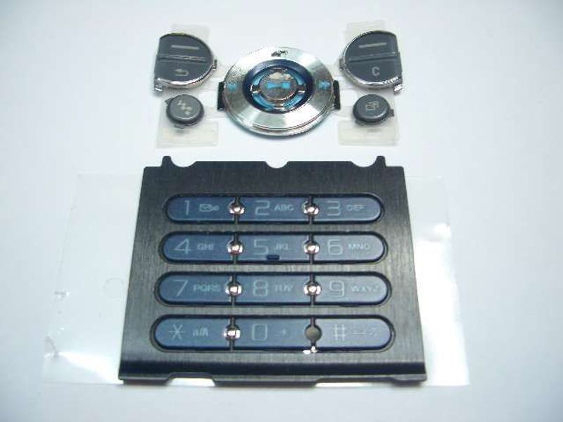 Teclado Funcional y Numérico Sony-Ericsson W580i Gris/Azul