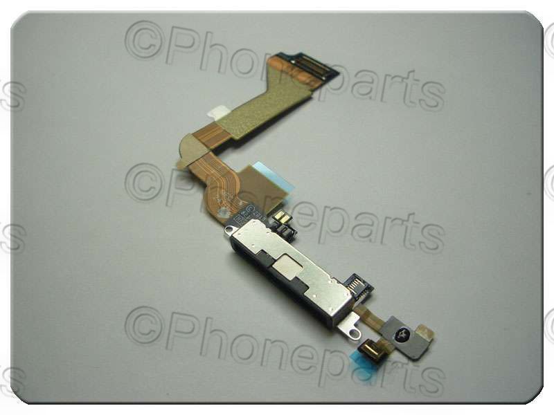 Cable Flex Conector Carga y Micro Apple iPhone 4G Negro