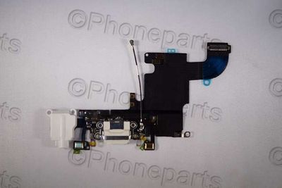 Cable Flex Conector Carga Blanco Apple iPhone 6s con Micro Jack Audio