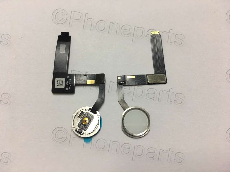 Cable Flex con Botón Menú (home) con Sensor Huella Apple IPAD PRO 9.7" Blanco Plata