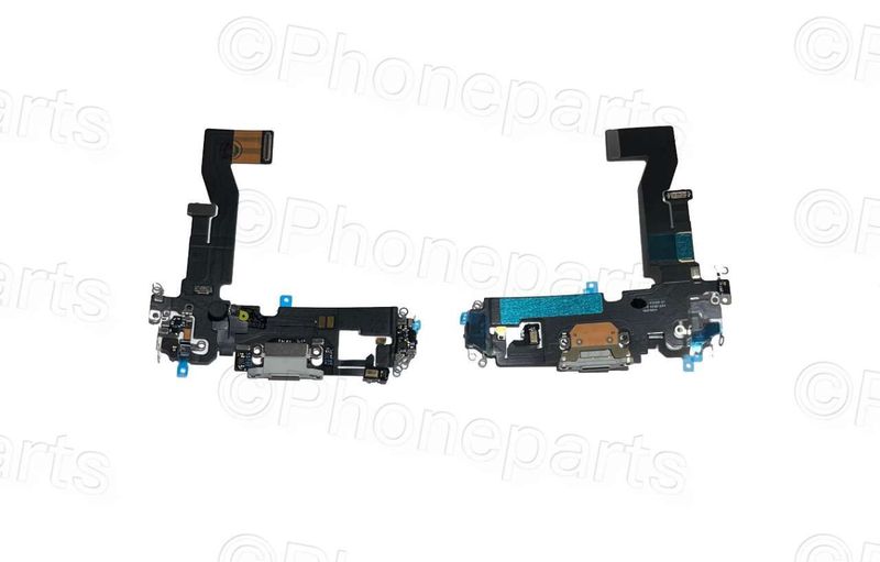 Cable Flex Conector Carga Lightning con Micro Apple Iphone12 / Iphone12 PRO Gris / Negro