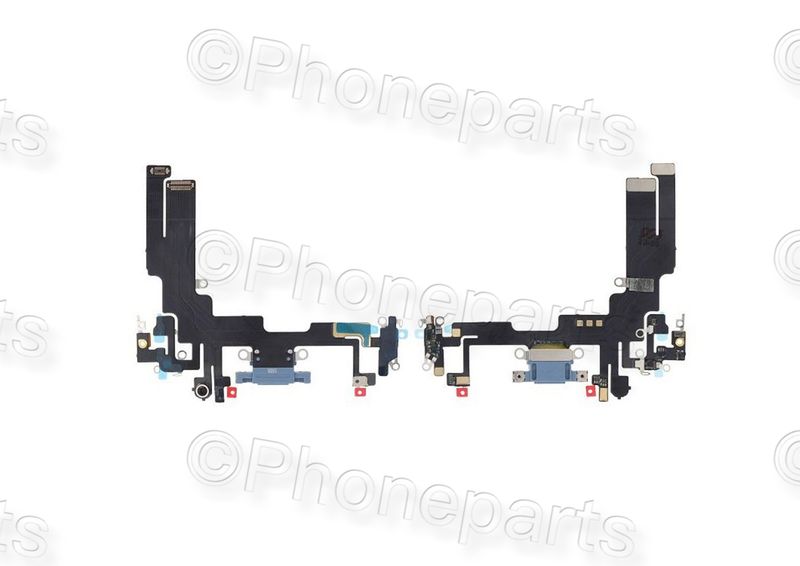 Cable Flex Conector Carga Lightning con Micro Apple Iphone14 Azul