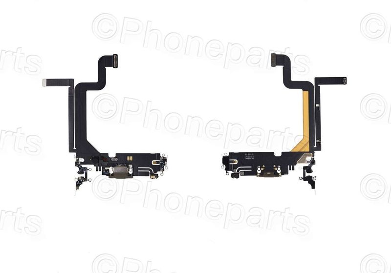 Cable Flex Conector Carga Lightning con Micro Apple Iphone14 PRO MAX Negro