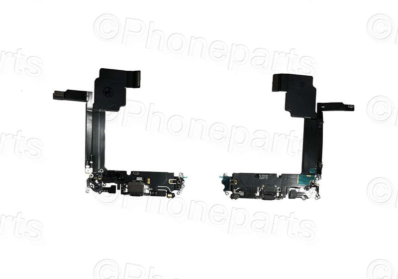 Cable Flex Conector Carga TipoC con Micro Apple Iphone15 PRO MAX Negro