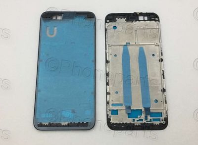 Carcasa Intermedia Marco Frontal con Pegatina Pantalla Xiaomi Mi A1, Mi 5X Negro