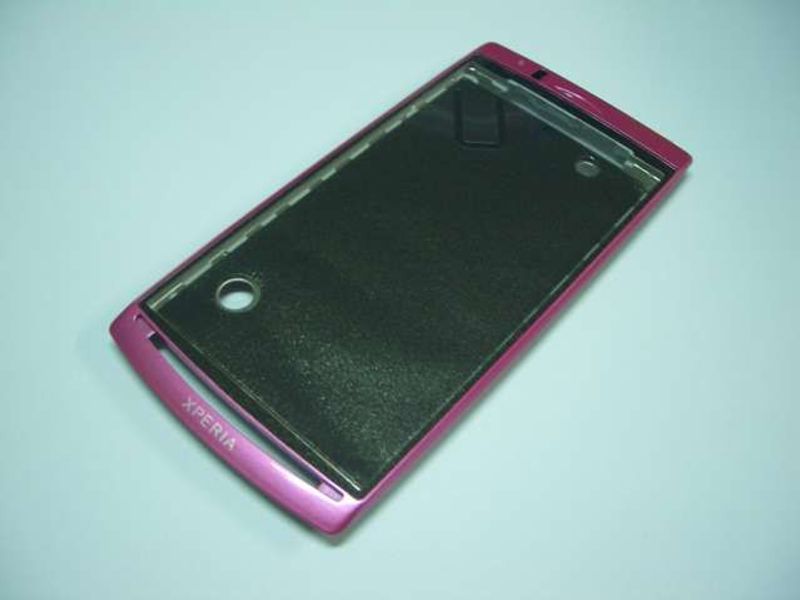 Carcasa Frontal Sony Ericsson X12, Xperia ARC Rosa LT15, LT18 con Pegatina para