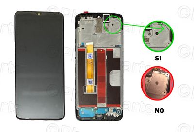 Pantalla Completa OPPO A9 2020, A5 2020 Negro con Marco 