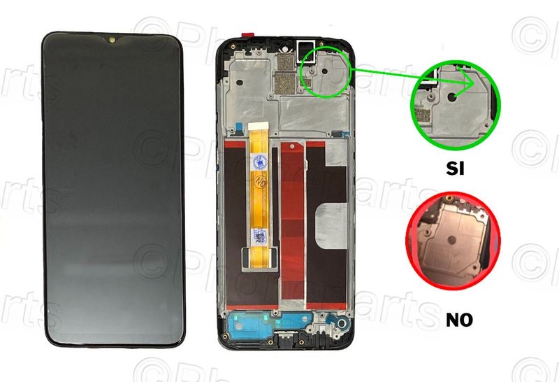 Pantalla Completa OPPO A9 2020, A5 2020 Negro con Marco 