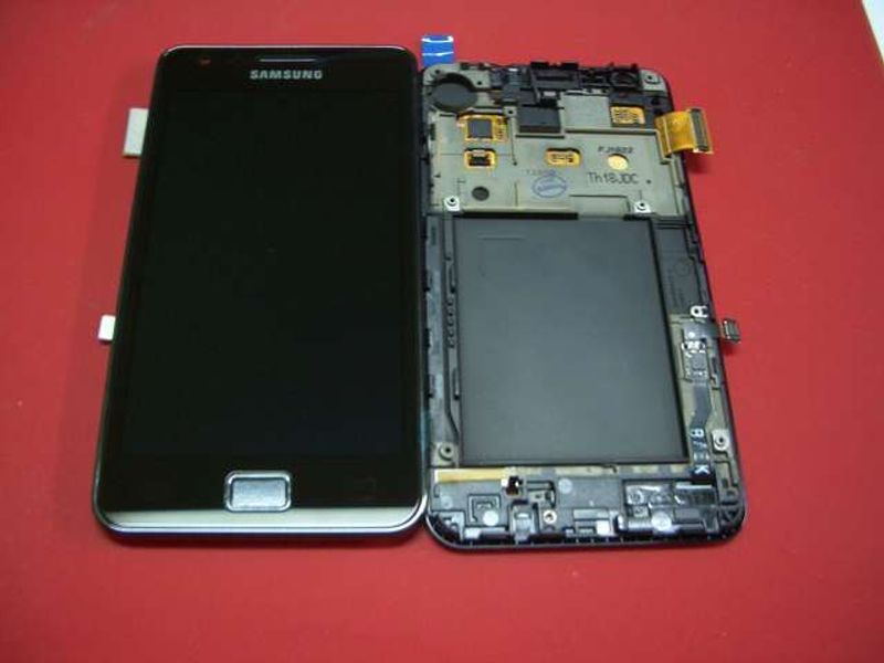 Display con Digitalizador Pantalla Táctil Samsung I9100 Negro con Marco y HOME 100% ORIGINAL