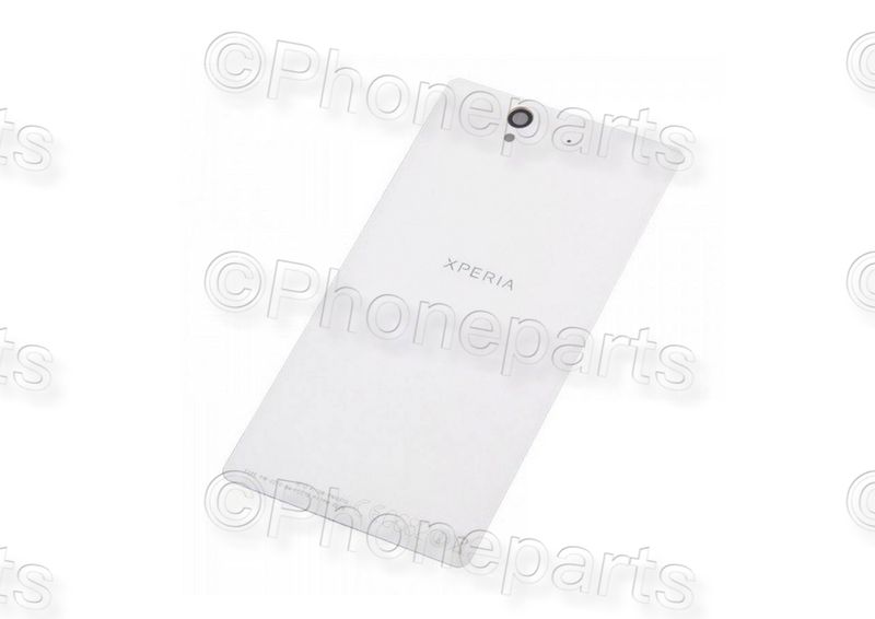 Carcasa Trasera Tapa Batería con Pegatina Doble Cara Sony Xperia Z C6603 Blanca