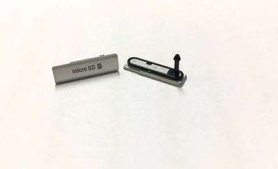 Tapa Lateral Tarjeta Memoria MicroSD Sony Xperia Z1 C6902 C6903 C6906 C6943 L39h Blanca