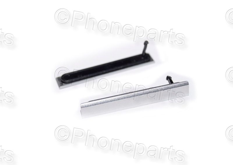 Tapa Conector Carga, Tarjeta SIM Sony Xperia Z2 D6502, D6503, D6543, L50w Blanco 100% original