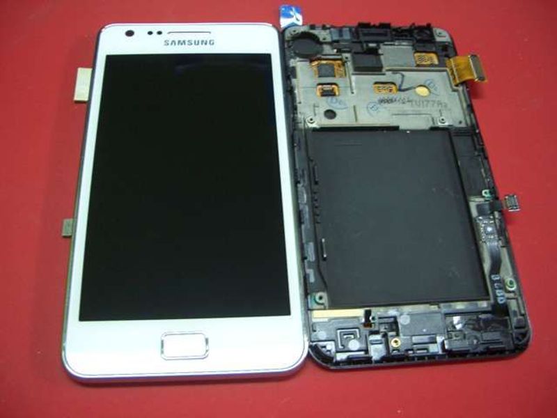 Display con Digitalizador Pantalla Táctil Samsung I9100 Blanco con Marco y HOME 100% ORIGINAL