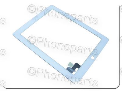 Digitalizador / Pantalla Táctil Apple IPAD2 Blanco con Pegatina Doble Cara y Bo A1395, A1396, A1397