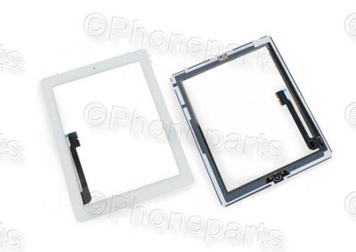 Digitalizador Con Pegtina Apple IPAD3 Blanco con Botón Menu (Home) A1416, 1430, A1403