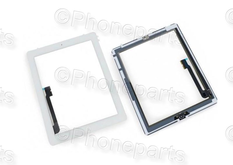 Digitalizador Con Pegtina Apple IPAD3 Blanco con Botón Menu (Home) A1416, 1430, A1403