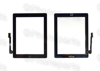 Digitalizador Con Pegtina Apple IPAD3 Negro con Botón Menu (Home) A1416, 1430, A1403