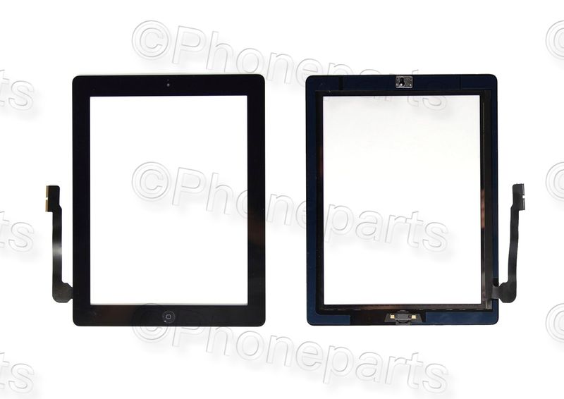 Digitalizador Con Pegtina Apple IPAD3 Negro con Botón Menu (Home) A1416, 1430, A1403