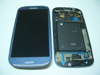Display con Digitalizador Pantalla Táctil Samsung I9300 Galaxy S3 Azul con Marco 100% ORIGINAL