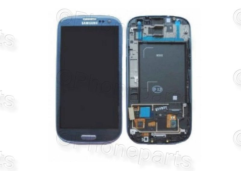 Pantalla Completa Samsung I9300 Galaxy S3 Gris con Marco 100% ORIGINAL