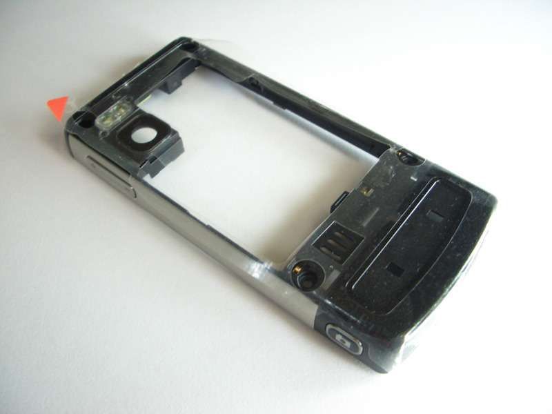 Carcasa Trasera Chasis Nokia 6500 Slide Negra/Plata con. Carga