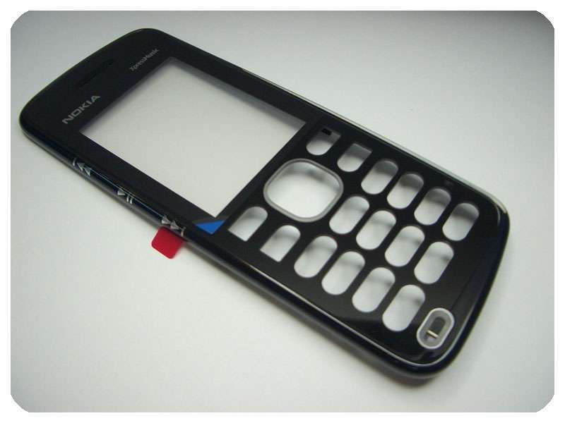 Carcasa Frontal Nokia 5220 Express Music Negra / Gris ( Titanium