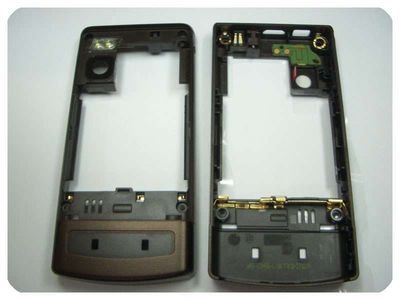 Carcasa Trasera Chasis Nokia 6500 Slide Márron con. Carga